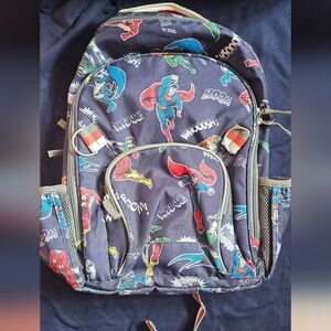 The Pottery Barn Kids Superhero Large Blue Backpack
